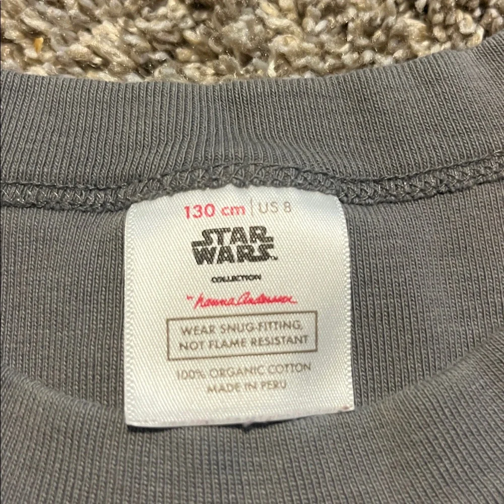 Hanna Andersson Kids Gray‎ Star Wars Two Piece Pajamas Size 8